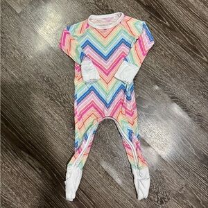 Little Sleepies Rainbow Chevron Kids Footie